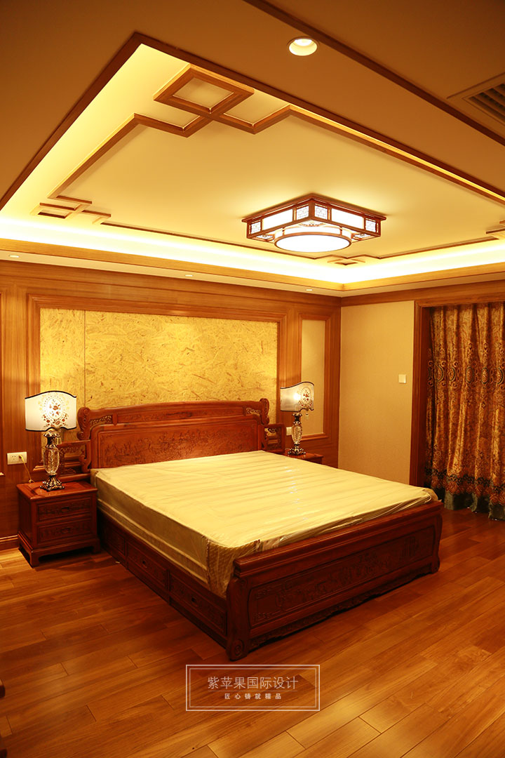 中式臥室裝修實景圖