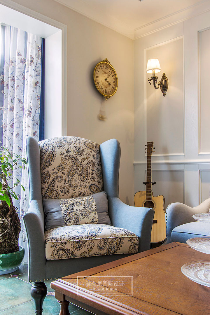 美式客廳裝修實景圖